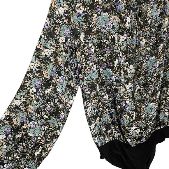 Free People Intimately Women’s Sheer Floral Bodysuit Size Small - Picture 5 of 7